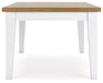 Ashbryn White/Natural Dining Table - D844-25 - Vega Furniture