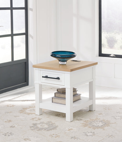 Ashbryn White/Natural End Table - T844-3 - Vega Furniture