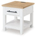 Ashbryn White/Natural End Table - T844-3 - Vega Furniture