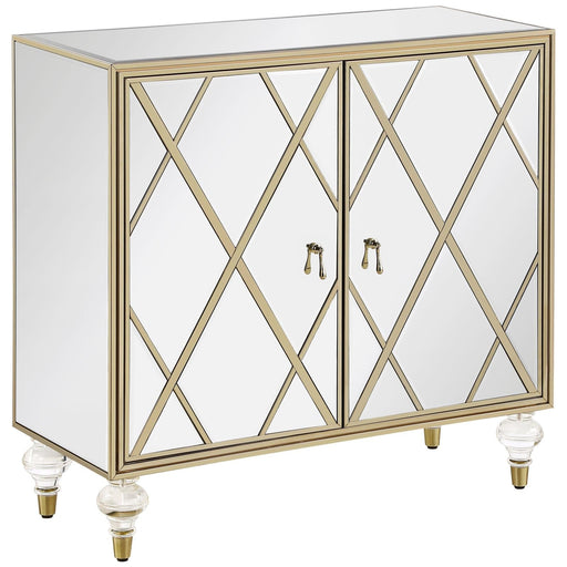 Astilbe Mirror/Champagne 2-Door Accent Cabinet - 951851 - Vega Furniture