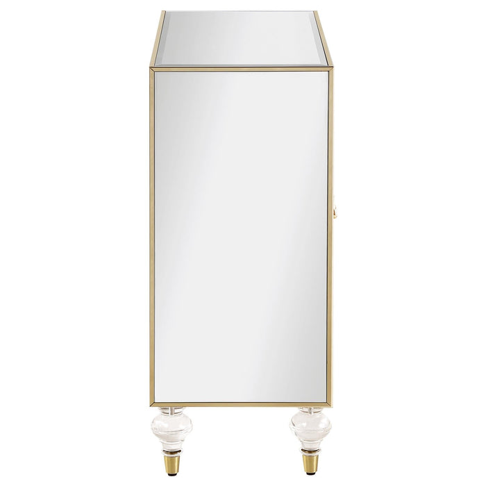 Astilbe Mirror/Champagne 2-Door Accent Cabinet - 951851 - Vega Furniture