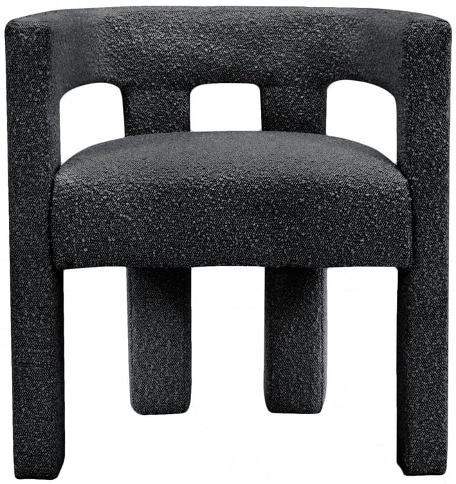 Athena Black Boucle Fabric Accent | Dining Chair - 864Black-C - Vega Furniture