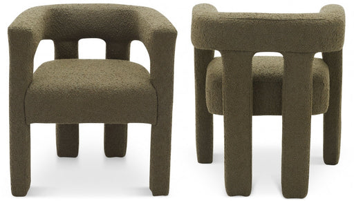 Athena Boucle Fabric Accent | Dining Chair Olive - 864Olive-C - Vega Furniture