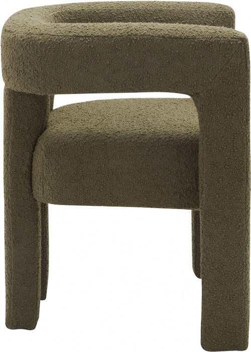 Athena Boucle Fabric Accent | Dining Chair Olive - 864Olive-C - Vega Furniture