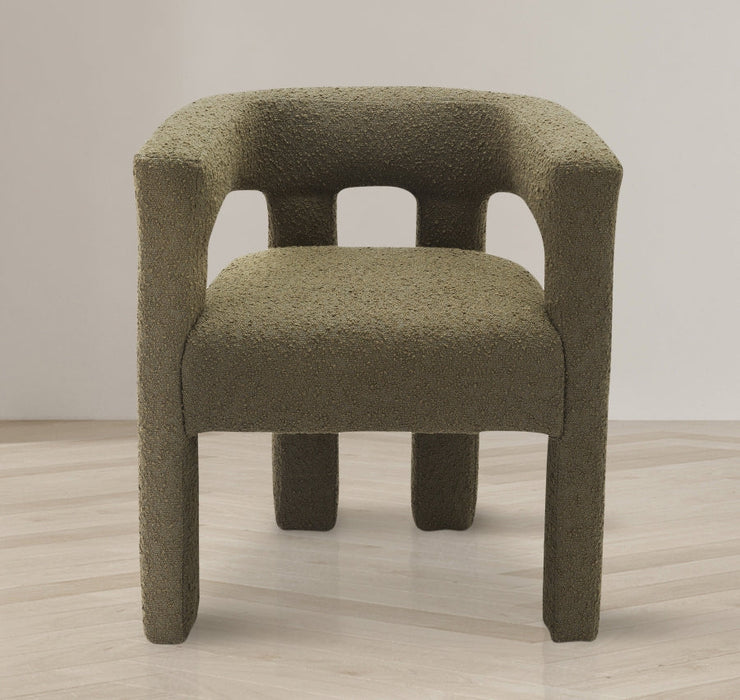 Athena Boucle Fabric Accent | Dining Chair Olive - 864Olive-C - Vega Furniture