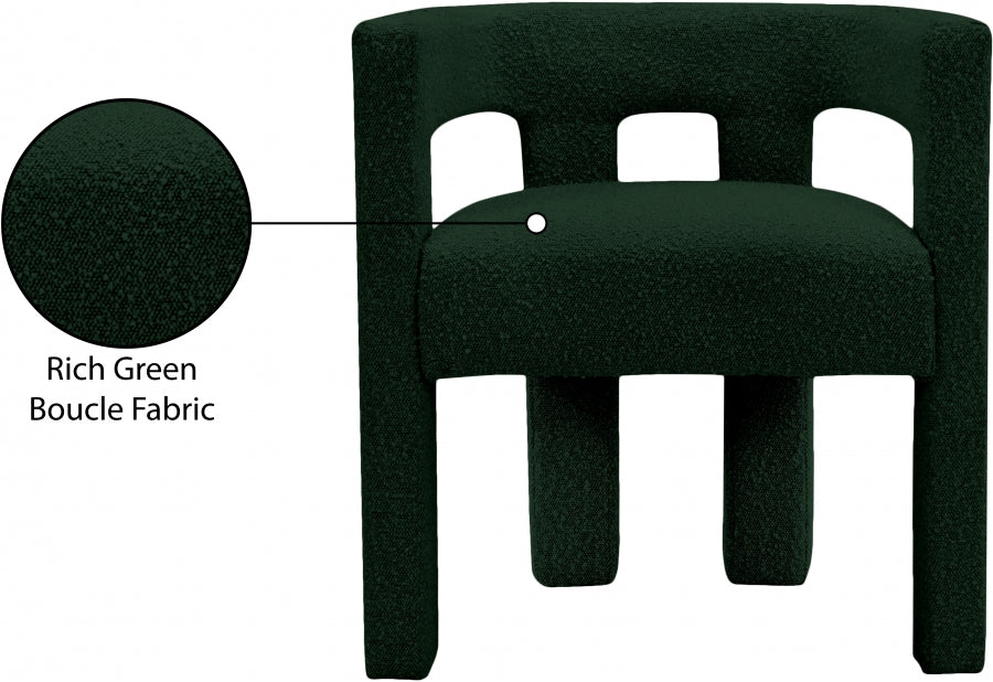 Athena Green Boucle Fabric Accent | Dining Chair - 864Green-C - Vega Furniture