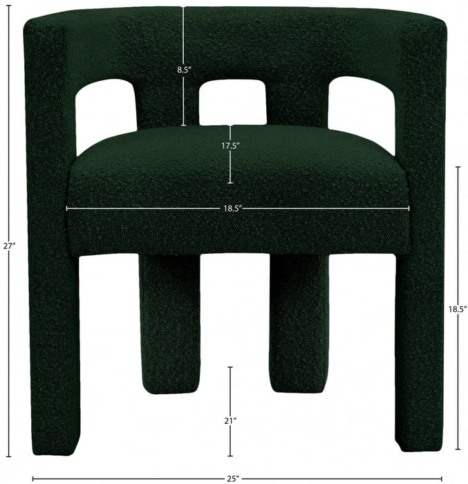 Athena Green Boucle Fabric Accent | Dining Chair - 864Green-C - Vega Furniture