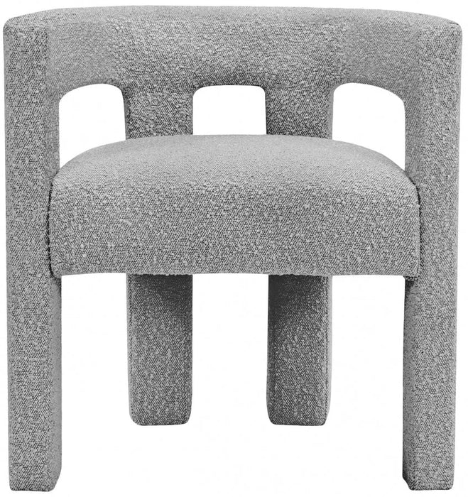 Athena Grey Boucle Fabric Accent | Dining Chair - 864Grey-C - Vega Furniture