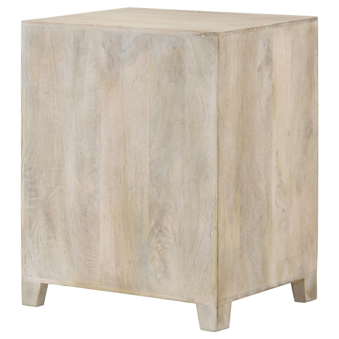 August White Washed 1-Door Accent Cabinet - 953569 - Vega Furniture