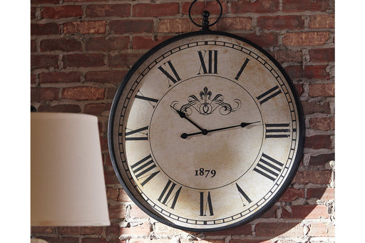 Augustina Antique Black Wall Clock - A8010110 - Vega Furniture