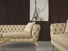 Aurora Beige Faux Leather Sofa - 682Beige-S - Vega Furniture