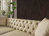 Aurora Beige Faux Leather Sofa - 682Beige-S - Vega Furniture