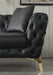 Aurora Black Faux Leather Chair - 682Black-C - Vega Furniture