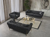 Aurora Black Faux Leather Loveseat - 682Black-L - Vega Furniture