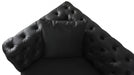 Aurora Black Faux Leather Loveseat - 682Black-L - Vega Furniture