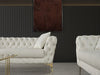 Aurora Cream Faux Leather Loveseat - 682Cream-L - Vega Furniture
