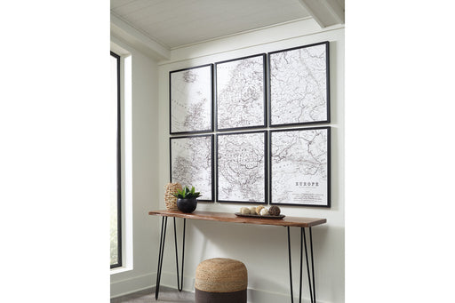 Avanworth Black/White Wall Art, Set of 6 - A8000335 - Vega Furniture