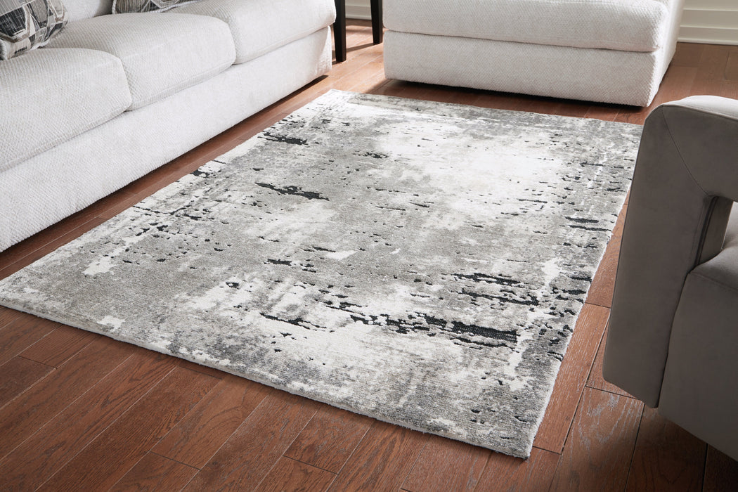 Aworley Gray/White Medium Rug - R406162 - Vega Furniture