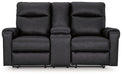 Axtellton Carbon Power Reclining Loveseat with Console - 3410596 - Vega Furniture