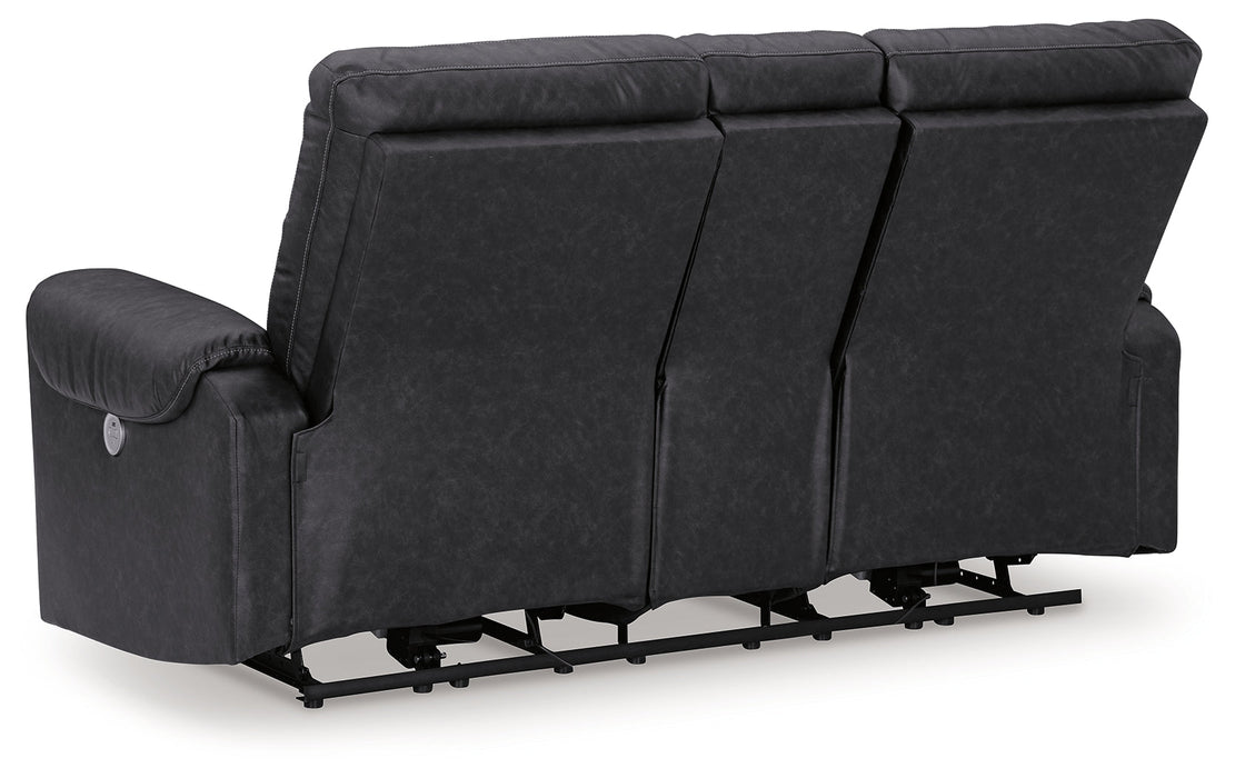 Axtellton Carbon Power Reclining Loveseat with Console - 3410596 - Vega Furniture