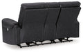 Axtellton Carbon Power Reclining Loveseat with Console - 3410596 - Vega Furniture