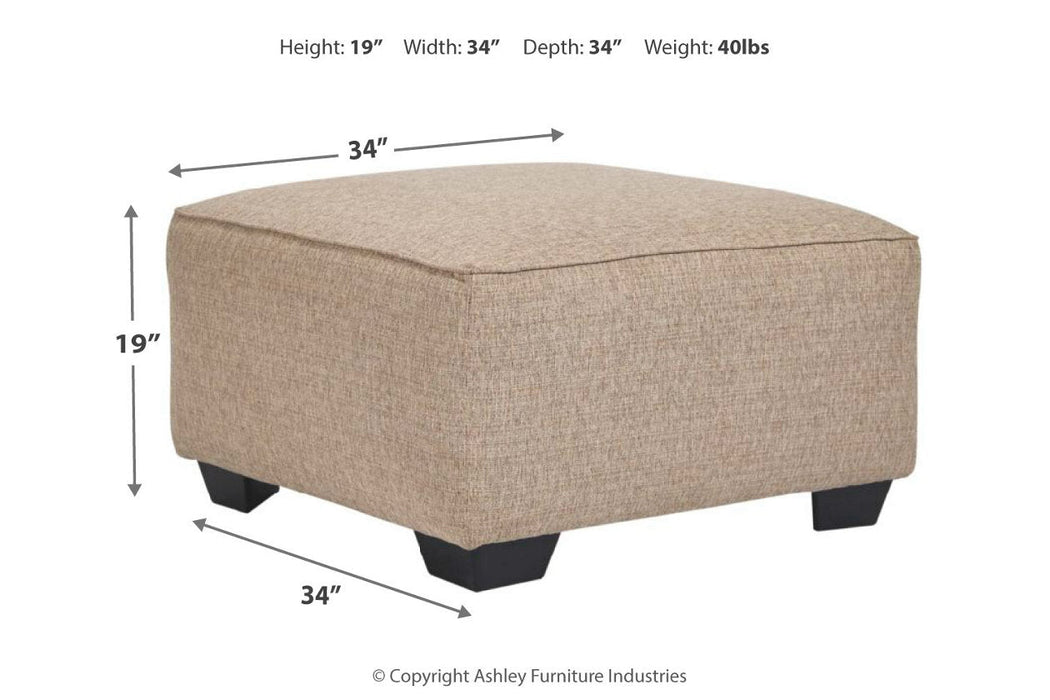 Baceno Hemp Oversized Ottoman - 8120208 - Vega Furniture