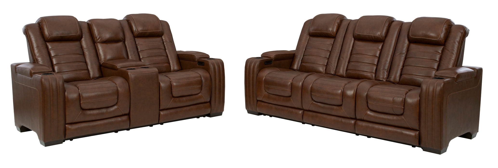 Backtrack Chocolate Power Reclining Living Room Set - SET | U2800415 | U2800418 | U2800413 - Vega Furniture