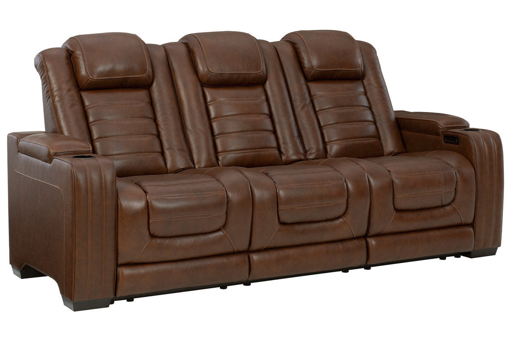 Backtrack Chocolate Power Reclining Sofa - U2800415 - Vega Furniture