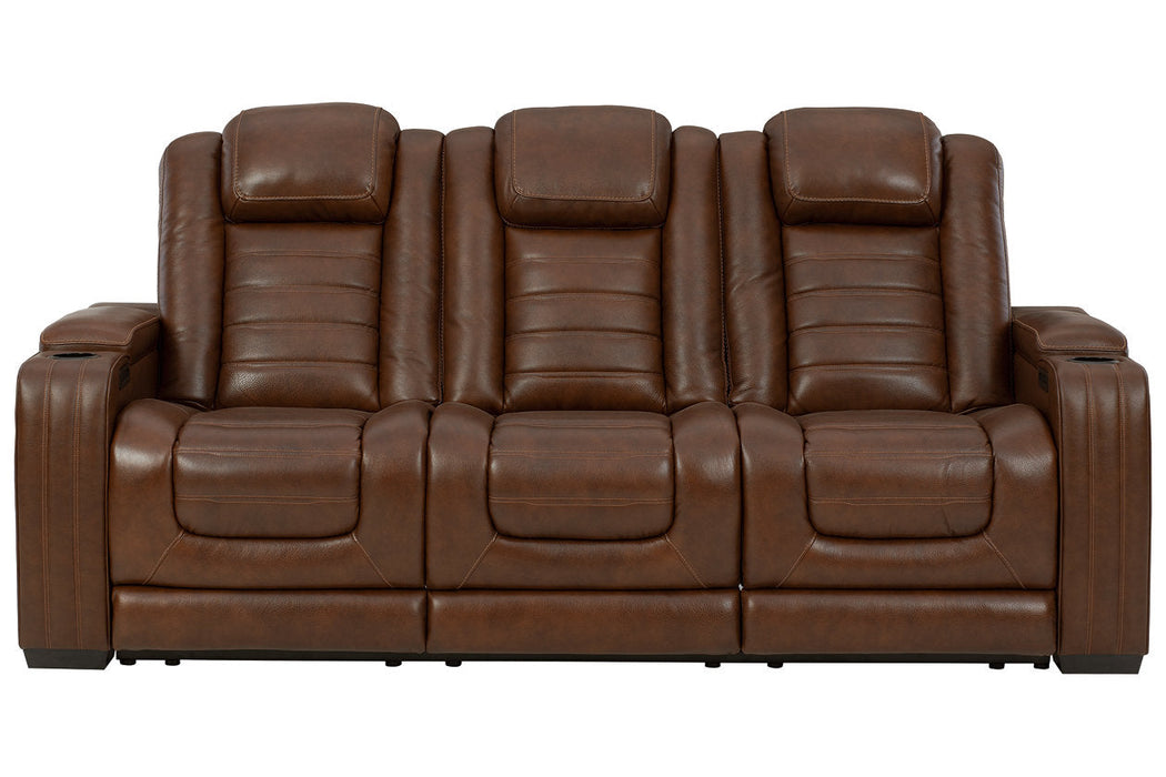 Backtrack Chocolate Power Reclining Sofa - U2800415 - Vega Furniture