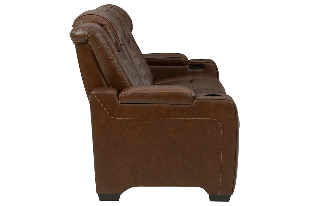 Backtrack Chocolate Power Reclining Sofa - U2800415 - Vega Furniture