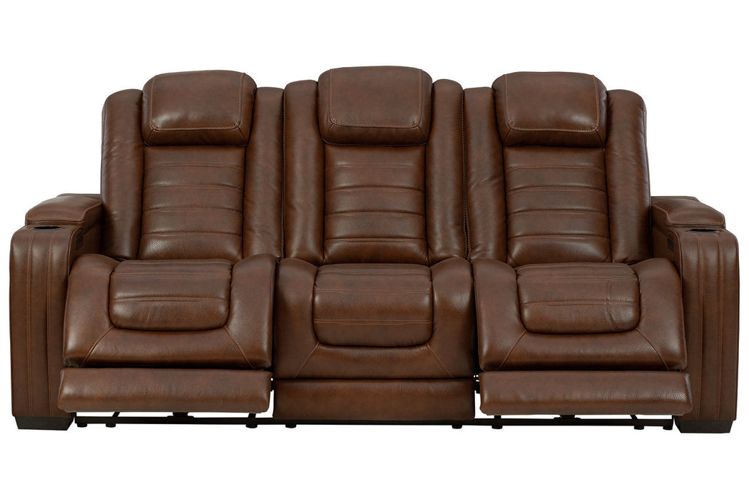 Backtrack Chocolate Power Reclining Sofa - U2800415 - Vega Furniture