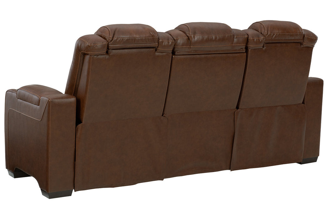 Backtrack Chocolate Power Reclining Sofa - U2800415 - Vega Furniture