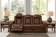 Backtrack Chocolate Power Reclining Sofa - U2800415 - Vega Furniture