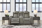 Backtrack Gray Power Reclining Loveseat - U2800518 - Vega Furniture