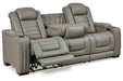 Backtrack Gray Power Reclining Sofa - U2800515 - Vega Furniture