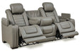 Backtrack Gray Power Reclining Sofa - U2800515 - Vega Furniture