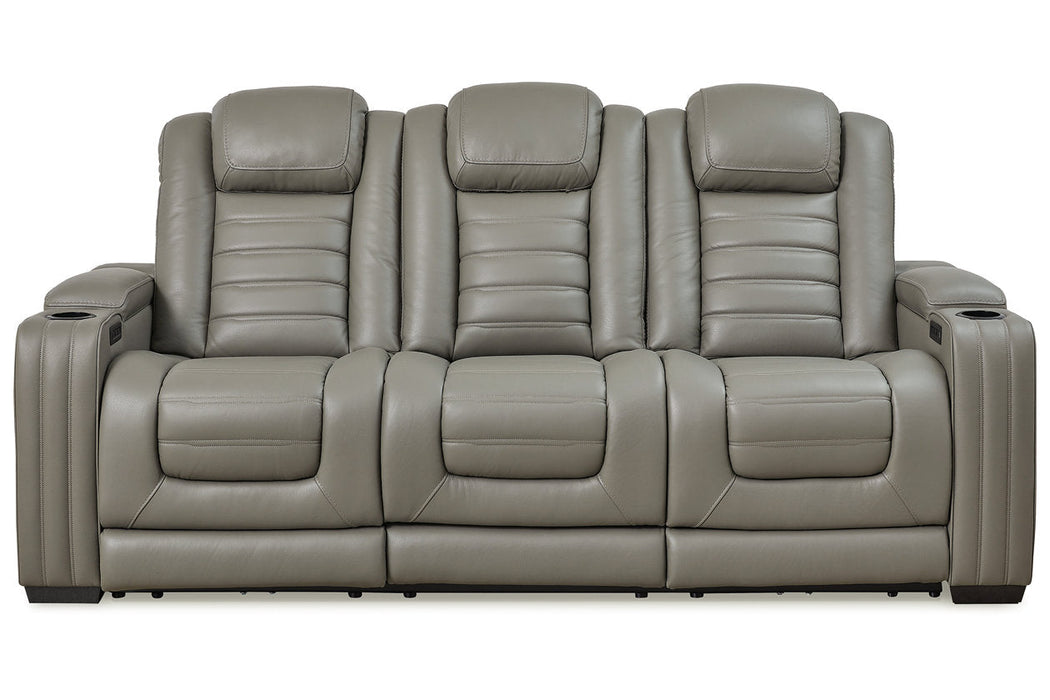 Backtrack Gray Power Reclining Sofa - U2800515 - Vega Furniture