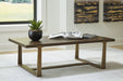 Balintmore Brown/Gold Finish Coffee Table - T967-1 - Vega Furniture