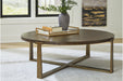 Balintmore Brown/Gold Finish Coffee Table - T967-8 - Vega Furniture