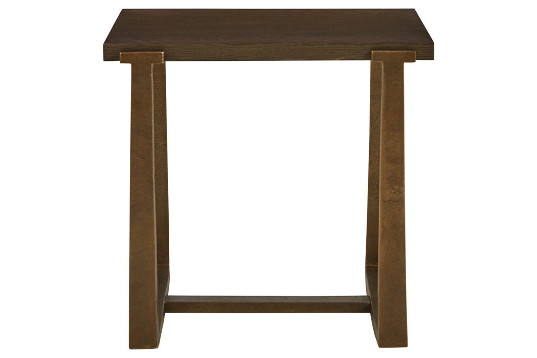 Balintmore Brown/Gold Finish End Table - T967-3 - Vega Furniture