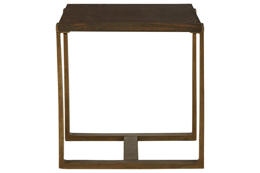 Balintmore Brown/Gold Finish End Table - T967-3 - Vega Furniture