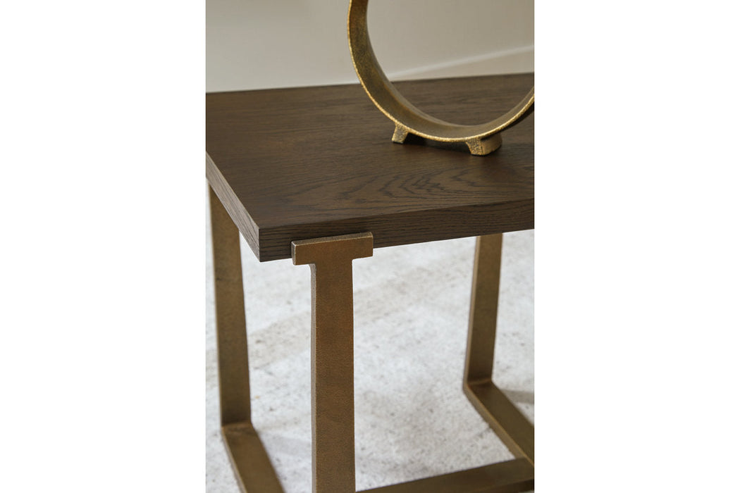 Balintmore Brown/Gold Finish End Table - T967-3 - Vega Furniture