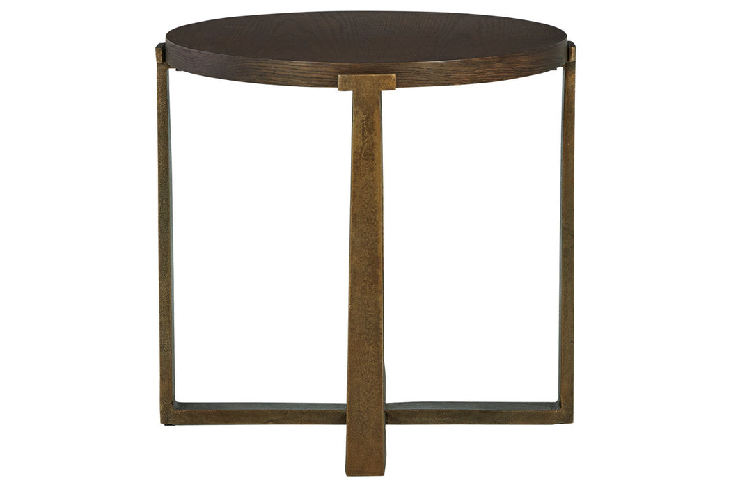 Balintmore Brown/Gold Finish End Table - T967-6 - Vega Furniture