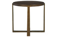 Balintmore Brown/Gold Finish End Table - T967-6 - Vega Furniture