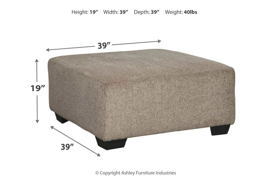 Ballinasloe Platinum Oversized Ottoman - 8070208 - Vega Furniture