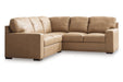 Bandon Toffee Leather 2-Piece RAF Sectional - SET | 3800649 | 3800655 - Vega Furniture