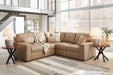 Bandon Toffee Leather 2-Piece RAF Sectional - SET | 3800649 | 3800655 - Vega Furniture