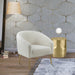 Barlow White Faux Fur Chair - 505 - Vega Furniture