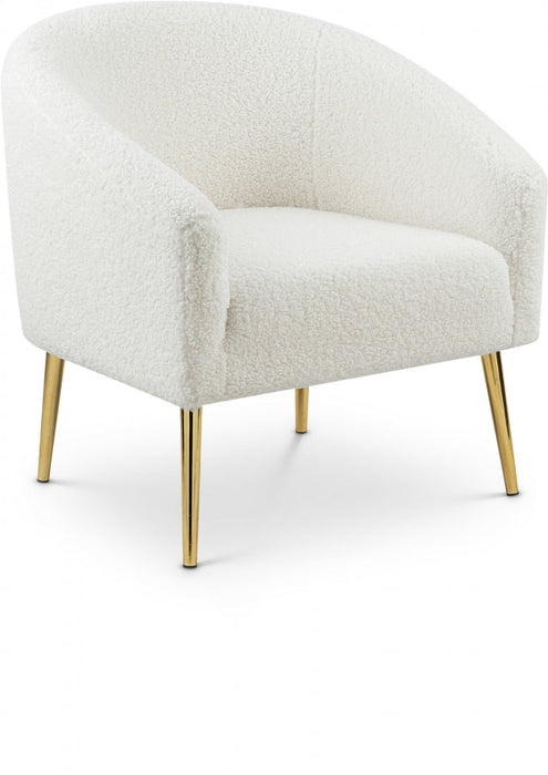 Barlow White Faux Fur Chair - 505 - Vega Furniture