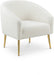 Barlow White Faux Fur Chair - 505 - Vega Furniture